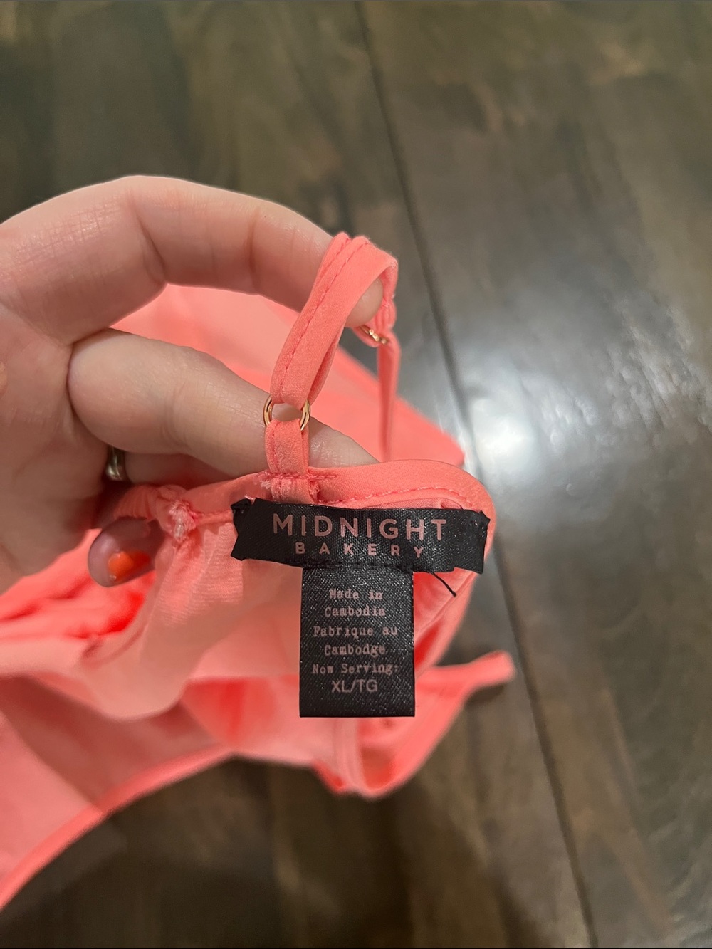 Midnight Bakery XL Women's XL Coral Sleep Set Two Piece Camisole Shorts Pajamas - Picture 12 of 13